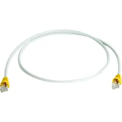Patch cable, crossover, RJ45 plug, straight to RJ45 plug, straight, Cat 6A, S/FTP, LSZH, 5 m, yellow, 100008652