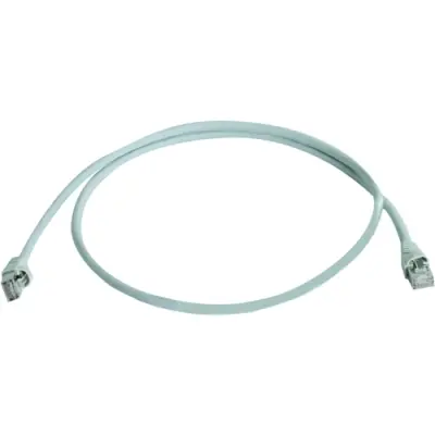 Patch cable, RJ45 plug, straight to RJ45 plug, straight, Cat 6A, S/FTP, PVC, 7.5 m, gray, 100008826 - 1