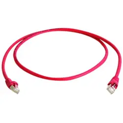 Patch cable, RJ45 plug, straight to RJ45 plug, straight, Cat 6A, S/FTP, PVC, 5 m, red, 100008645