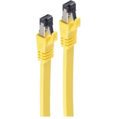 Patch cable, RJ45 plug, straight to RJ45 plug, straight, Cat 8.1, U/FTP, LSZH, 1.5 m, yellow, BS08-42152 - 1