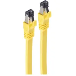 Patch cable, RJ45 plug, straight to RJ45 plug, straight, Cat 8.1, U/FTP, LSZH, 1.5 m, yellow, BS08-42152