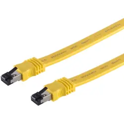 Patch cable, RJ45 plug, straight to RJ45 plug, straight, Cat 8.1, U/FTP, LSZH, 10 m, yellow, BS08-42072