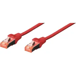 Patch cable, RJ45 plug, straight to RJ45 plug, straight, Cat 6, S/FTP, LSZH, 2 m, red, DK-1644-020/R