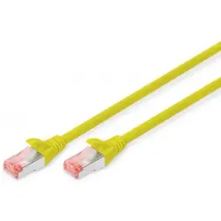 Patch cable, RJ45 plug, straight to RJ45 plug, straight, Cat 6, S/FTP, LSZH, 5 m, yellow, DK-1644-050/Y