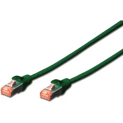 Patch cable, RJ45 plug, straight to RJ45 plug, straight, Cat 6, S/FTP, LSZH, 5 m, green, DK-1644-050/G