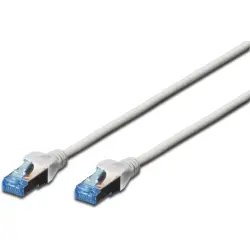 Patch cable, RJ45 plug, straight to RJ45 plug, straight, Cat 5e, SF/UTP, PVC, 7 m, gray, DK-1531-070