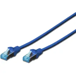 Patch cable, RJ45 plug, straight to RJ45 plug, straight, Cat 5e, SF/UTP, PVC, 2 m, blue, DK-1531-020/B