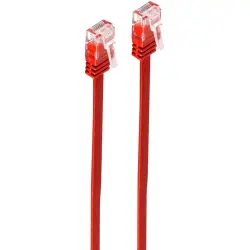 Patch cable, RJ45 plug, straight to RJ45 plug, straight, Cat 6, U/UTP, PVC, 0.5 m, red, SP711-SL0.5R