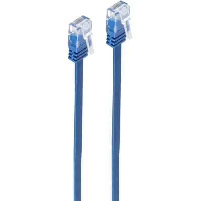 Patch cable, RJ45 plug, straight to RJ45 plug, straight, Cat 6, U/UTP, PVC, 2 m, blue, SP712-SLB - 1