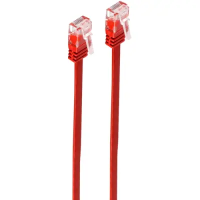 Patch cable, RJ45 plug, straight to RJ45 plug, straight, Cat 6, U/UTP, PVC, 15 m, red, SP725-SLR - 1