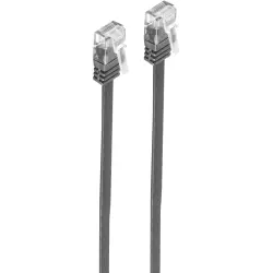 Patch cable, RJ45 plug, straight to RJ45 plug, straight, Cat 6, U/UTP, PVC, 15 m, black, SP725-SLS
