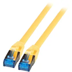 Patch cable, highly flexible, RJ45 plug, straight to RJ45 plug, straight, Cat 6A, S/FTP, LSZH, 15 m, yellow, K5525FGE.15