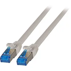 Patch cable, highly flexible, RJ45 plug, straight to RJ45 plug, straight, Cat 6A, S/FTP, LSZH, 7.5 m, gray, K5525FGR.7,5