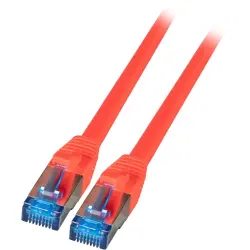 Patch cable, highly flexible, RJ45 plug, straight to RJ45 plug, straight, Cat 6A, S/FTP, LSZH, 1 m, red, K5525FRT.1