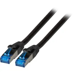 Patch cable, highly flexible, RJ45 plug, straight to RJ45 plug, straight, Cat 6A, S/FTP, LSZH, 15 m, black, K5525FSW.15