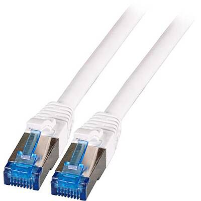 Patch cable, highly flexible, RJ45 plug, straight to RJ45 plug, straight, Cat 6A, S/FTP, LSZH, 20 m, white, K5525FWS.20 - 1