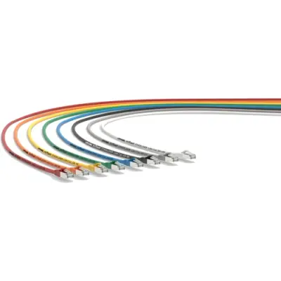 Patch cable, RJ45 plug, straight to RJ45 plug, straight, Cat 6A, S/FTP, LSZH, 0.5 m, black, 24441317 - 1