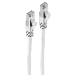 Patch cable, RJ45 plug, straight to RJ45 plug, straight, Cat 7, U/FTP, PVC, 0.25 m, white, BS75511-SL0.25W