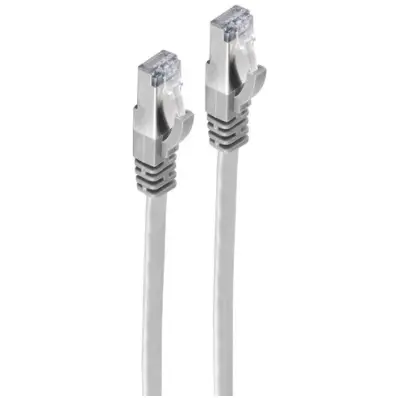 Patch cable, RJ45 plug, straight to RJ45 plug, straight, Cat 7, U/FTP, PVC, 0.5 m, gray, BS75511-SL0.5 - 1
