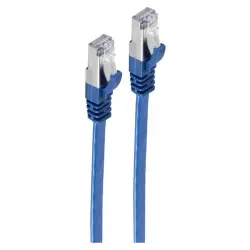 Patch cable, RJ45 plug, straight to RJ45 plug, straight, Cat 7, U/FTP, PVC, 0.5 m, blue, BS75511-SL0.5B