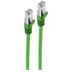 Patch cable, RJ45 plug, straight to RJ45 plug, straight, Cat 7, U/FTP, PVC, 7.5 m, green, BS75517-SLG