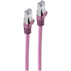 Patch cable, RJ45 plug, straight to RJ45 plug, straight, Cat 7, U/FTP, PVC, 7.5 m, purple, BS75517-SLV