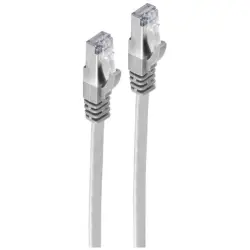 Patch cable, RJ45 plug, straight to RJ45 plug, straight, Cat 7, U/FTP, PVC, 15 m, gray, BS75525-SL