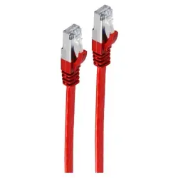 Patch cable, RJ45 plug, straight to RJ45 plug, straight, Cat 7, U/FTP, PVC, 15 m, red, BS75525-SLR