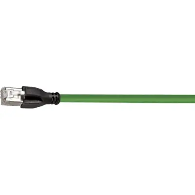 Patch cable, RJ45 plug, straight to RJ45 plug, straight, Cat 5e, PVC, 10 m, green, 806398 - 1
