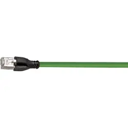 Patch cable, RJ45 plug, straight to RJ45 plug, straight, Cat 5e, PVC, 10 m, green, 806398