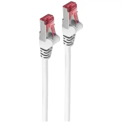 Patch cable, RJ45 plug, straight to RJ45 plug, straight, Cat 6A, S/FTP, LSZH, 0.15 m, white, BS75711-A0.15W - 1