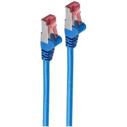 Patch cable, RJ45 plug, straight to RJ45 plug, straight, Cat 6A, S/FTP, LSZH, 15 m, blue, BS75725-AB