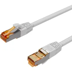Patch cable, RJ45 plug, straight to RJ45 plug, straight, Cat 6A, S/FTP, PVC, 1.5 m, gray, FL31-60150