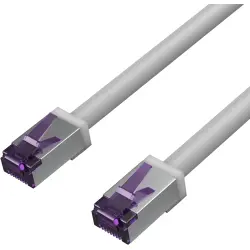 Patch cable, RJ45 plug, straight to RJ45 plug, straight, Cat 6A, S/FTP, PVC, 5 m, gray, FL31-28050