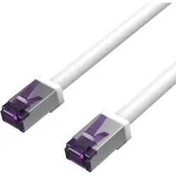 Patch cable, RJ45 plug, straight to RJ45 plug, straight, Cat 6A, S/FTP, PVC, 25 m, white, FL31-28106