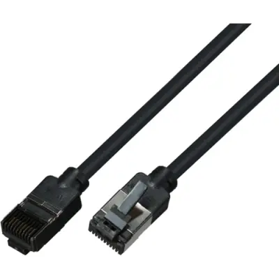 Patch cable, UltraFlex, RJ45 plug, straight to RJ45 plug, straight, Cat 6A, U/FTP, LSOH, 0.5 m, black, 1812-S-0,5M-UF - 1