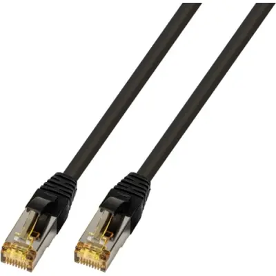 Patch cable, UltraFlex, RJ45 plug, straight to RJ45 plug, straight, Cat 6A, S/FTP, LSOH, 0.15 m, black, 1812-0,15M-UF - 1