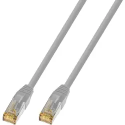 Patch cable, UltraFlex, RJ45 plug, straight to RJ45 plug, straight, Cat 6A, S/FTP, LSOH, 0.25 m, gray, 1822-0,25M-UF