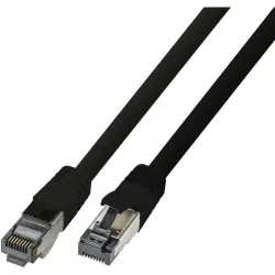 Patch cable, RJ45 plug, straight to RJ45 plug, straight, Cat 8, PiMF, LSOH, 15 m, black, 1912HF-15,0M