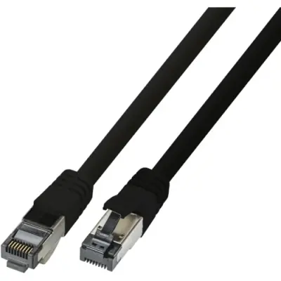 Patch cable, RJ45 plug, straight to RJ45 plug, straight, Cat 8, PiMF, LSOH, 20 m, black, 1912HF-20,0M - 1