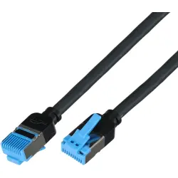 Patch cable, VariFlex 6 kV, RJ45 plug, straight to RJ45 plug, straight, Cat 6A, U/FTP, LSOH, 15 m, black, 1812-VF-15,0M