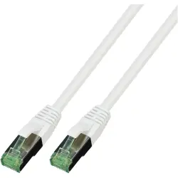 Patch cable, GRS compliant 10Gbits 500MHz, RJ45 plug, straight to RJ45 plug, straight, Cat 6A, S/FTP, TPE, 3 m, white, 1802-3,0M-GRS