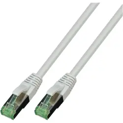 Patch cable, GRS compliant 10Gbits 500MHz, RJ45 plug, straight to RJ45 plug, straight, Cat 6A, S/FTP, TPE, 0.5 m, gray, 1822-0,5M-GRS