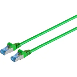 Patch cable, RJ45 plug, straight to RJ45 plug, straight, Cat 6A, S/FTP, PVC, 3 m, green, BYB-5-87F5087