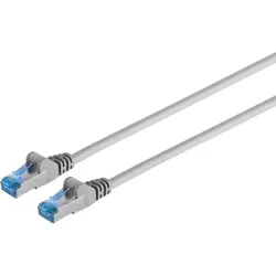 Patch cable, RJ45 plug, straight to RJ45 plug, straight, Cat 6A, S/FTP, PVC, 5 m, gray, BYB-5-87F5091