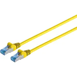 Patch cable, RJ45 plug, straight to RJ45 plug, straight, Cat 6A, S/FTP, PVC, 10 m, yellow, BYB-5-87F5100