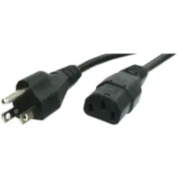 Power cord, Japan, plug type B, straight on C13 socket, straight, HVCTF 3x1.25 mm², black, 2.5 m, 498GJTW-CNS HVCTF3X125-C13M/2,50M SW9005