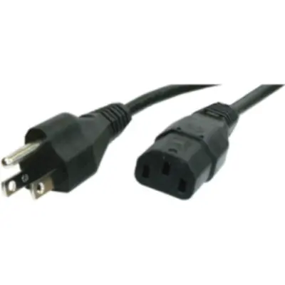 Power cord, Japan, plug type B, straight on C13 socket, straight, HVCTF 3x1.25 mm², black, 3 m, 498GJTW-CNS HVCTF3X125-C13M/3,00M SW9005 - 1