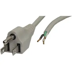 Power cord, North America, plug type B, straight on open end, SVT 3 x AWG 18, black, 2 m, 498G-SVT3X18AWG-G30+0492/2,00M SW9005