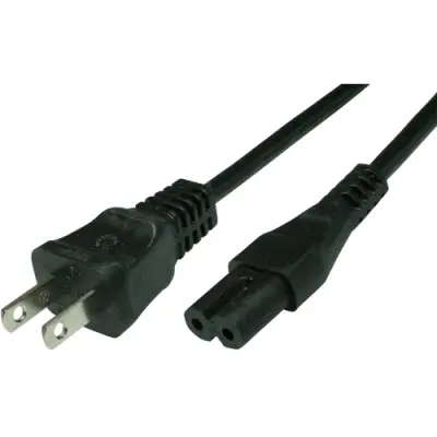 Power cord, North America, plug type A, straight on C7 socket, straight, SVT 2 x AWG 18, black, 1.8 m, N1/15-SVT2X18AWG-C7/1,80M SW9005 - 1